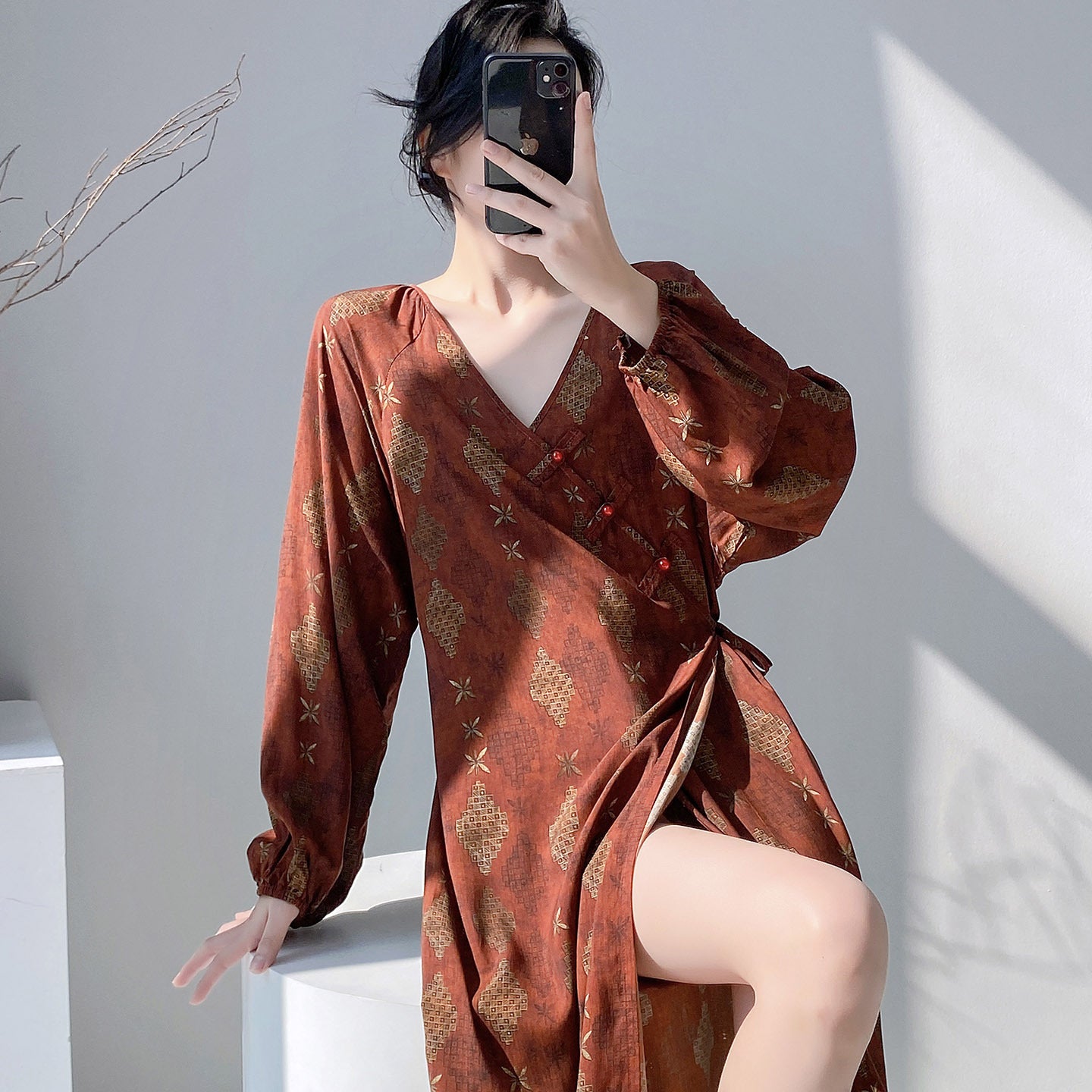 Women's Floral Maxi Dress, Relaxed-Fit A-Line