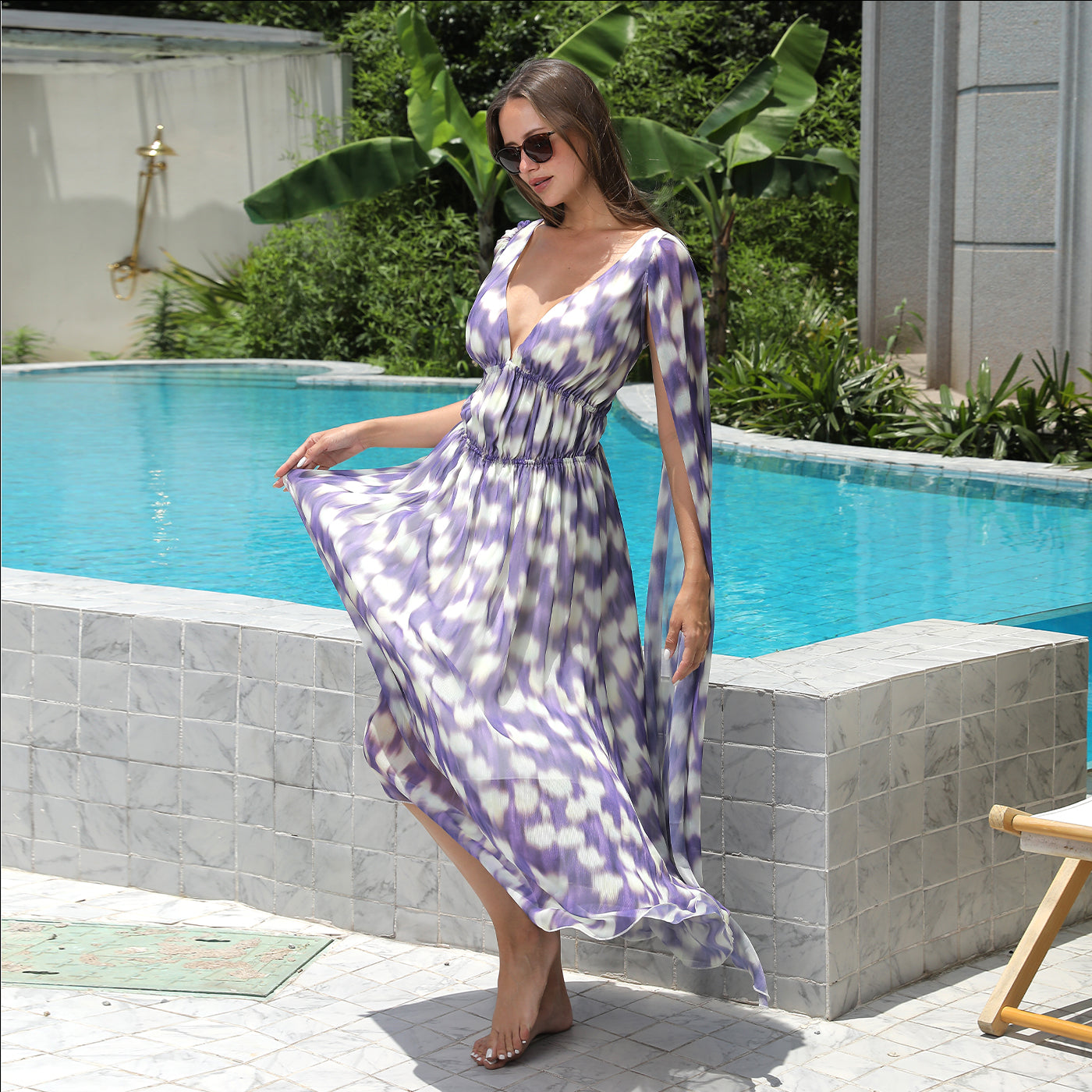 Stylish Women’s Summer Maxi Dress – Loose Fit Short Sleeve Design