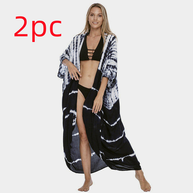 Casual Resort Wear – Women’s Polyester Sun Protection Beach Dress