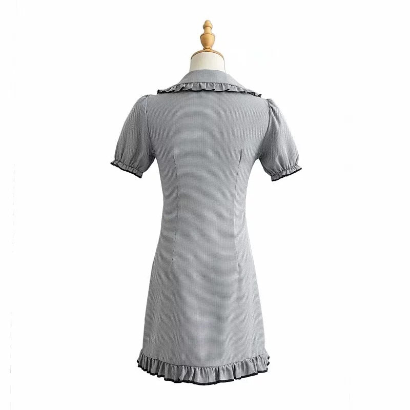Kim jennie plaid dress women