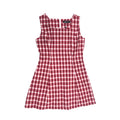 Robe sans manches à carreaux rouges rétro Jennie