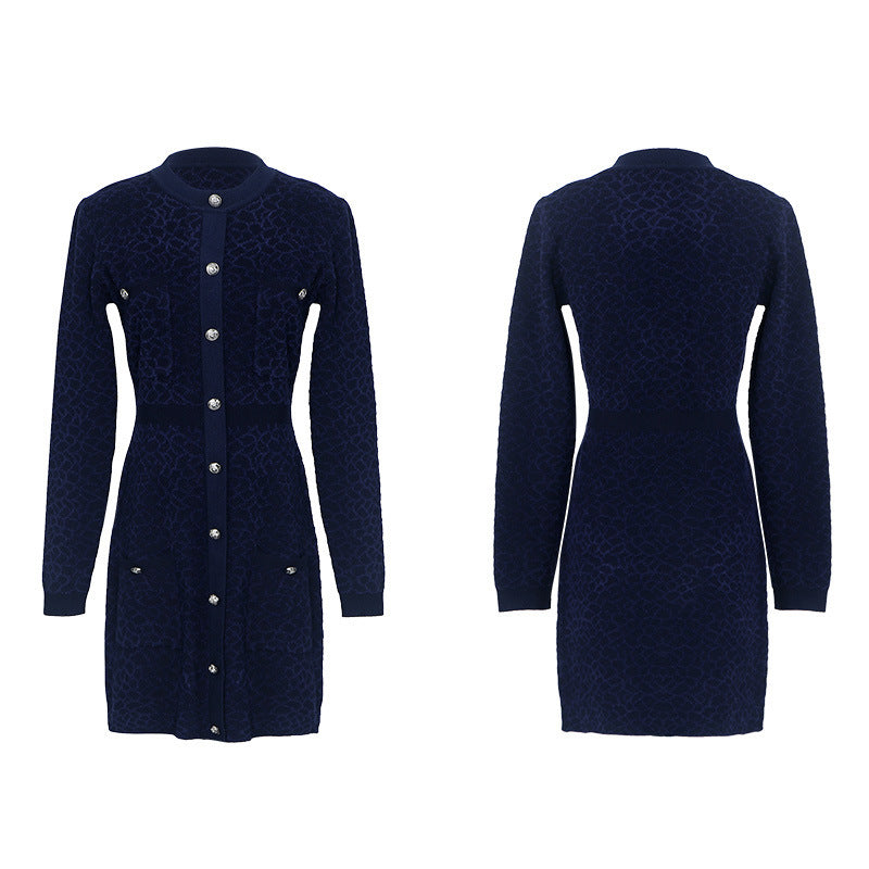 Kim Jennie inspired Ladylike temperamental knitted dress