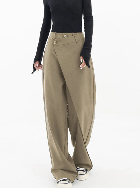 Unregelmäßige weite Hose Ins Fashion Locker geschnittene Damenhose