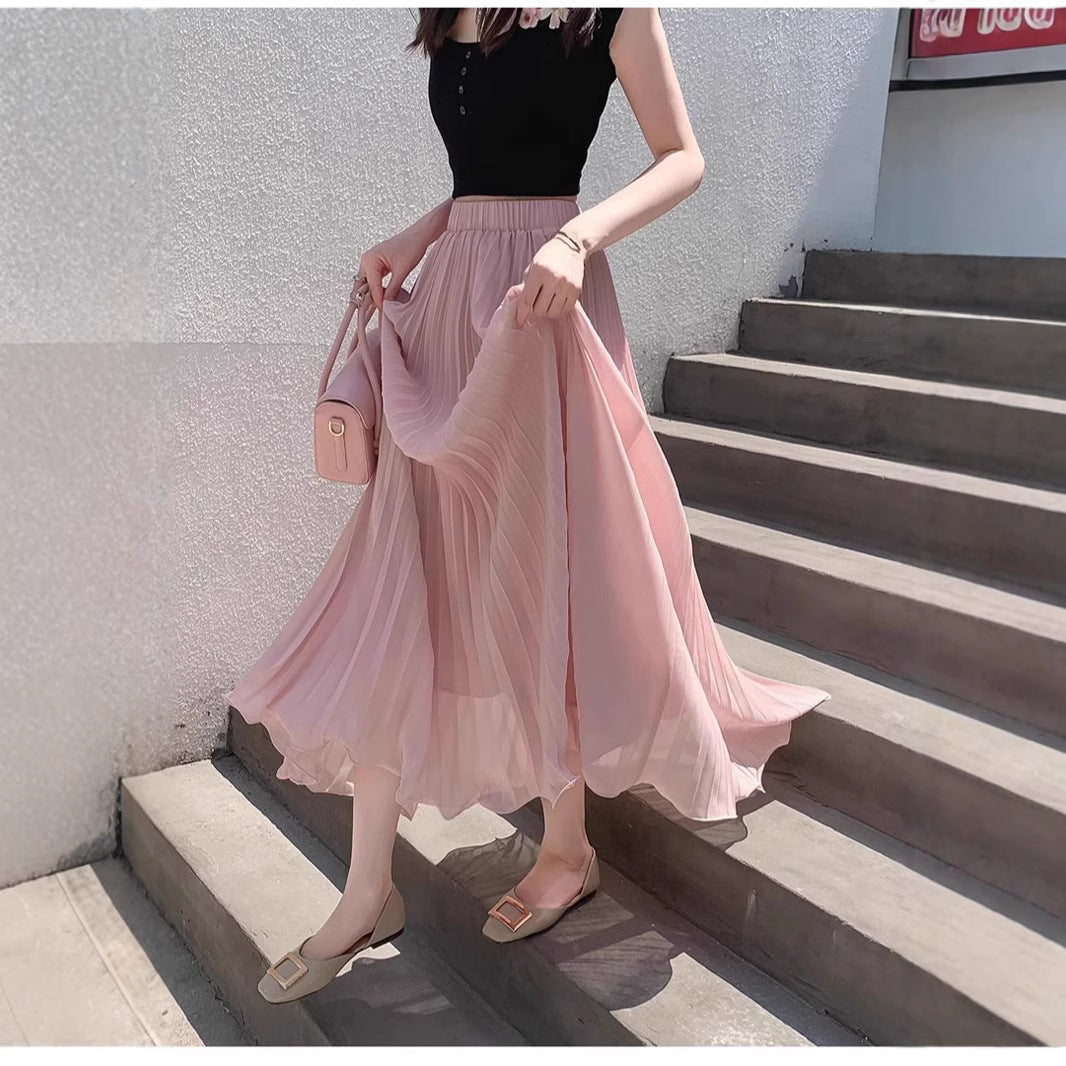 Rosé Flow High-Waist Rock