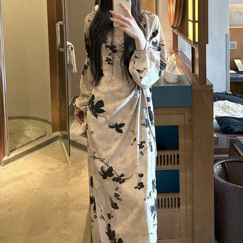 Women's Floral Maxi Dress, Relaxed-Fit A-Line