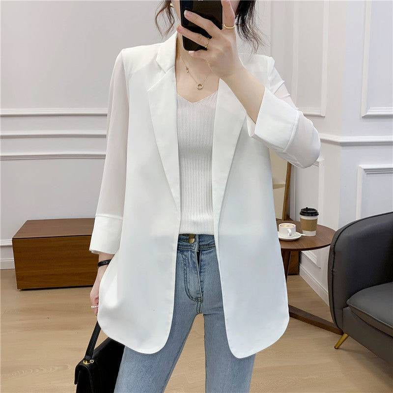 Damen Blazer Jacke Anzug Mantel Einreihig Stehkragen Oberteile Schmale Oberbekleidung Temperament Büro Jacke