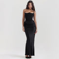 Damen Sexy Bandeau-Kleid – Enges Schlauchtop Rückenfreies Langes Abendoutfit