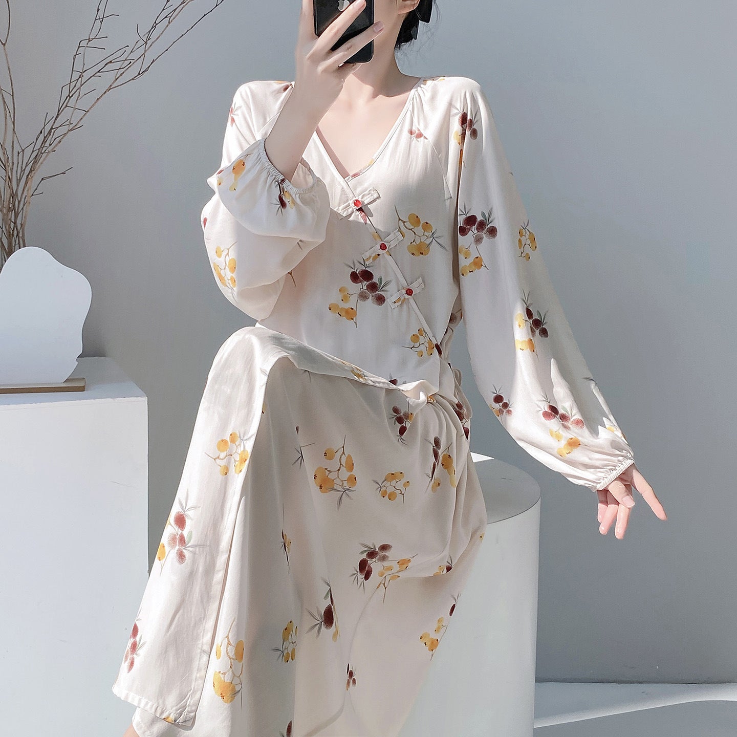 Women's Floral Maxi Dress, Relaxed-Fit A-Line