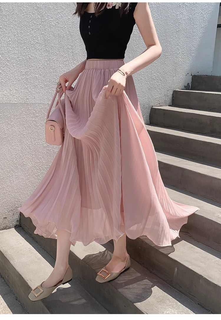 Rosé Flow High-Waist Rock