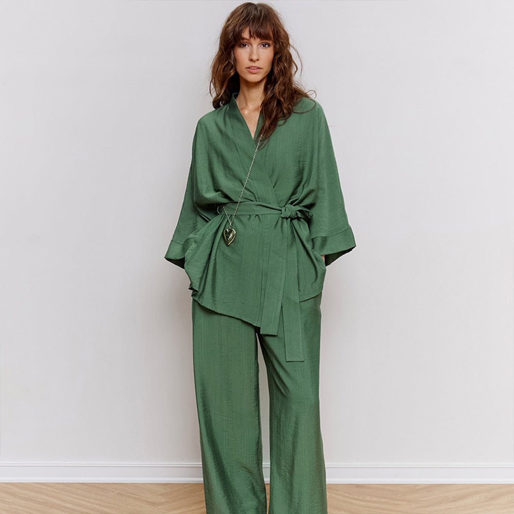 Elastischer Rayon-Pyjama-Anzug europäisch und amerikanisch