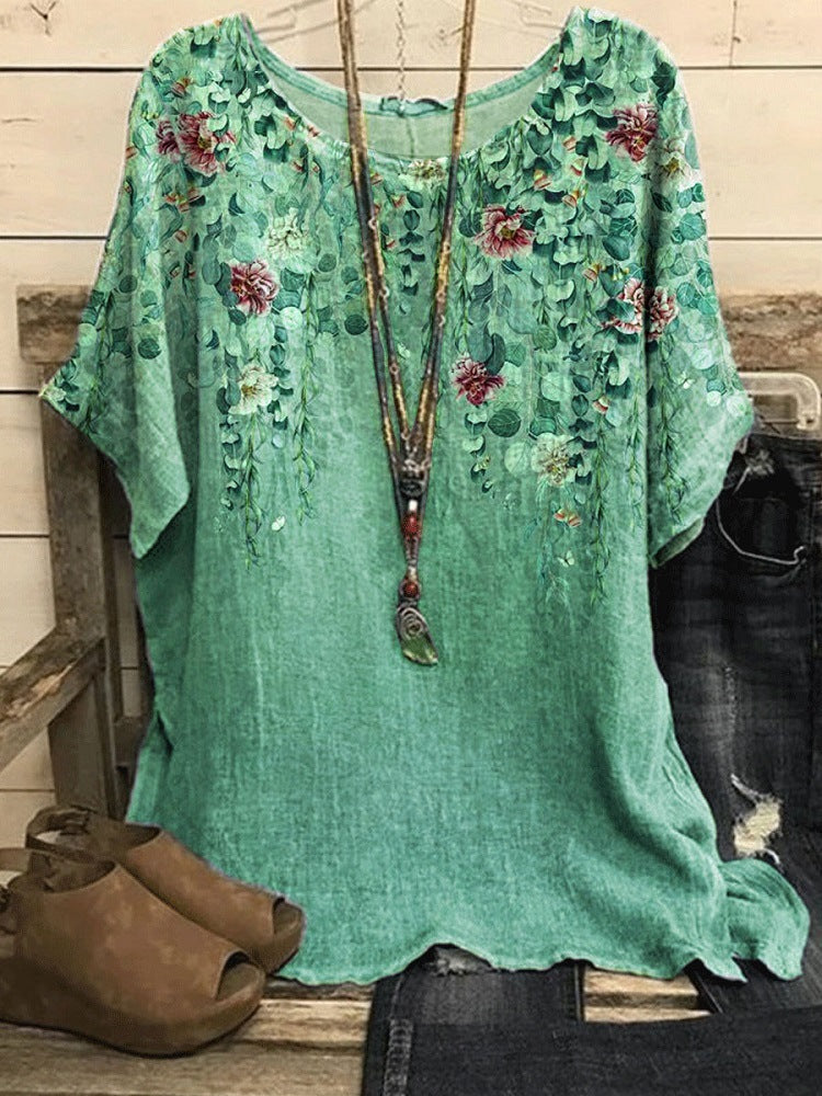 Rosy Day Rundhals-T-Shirt