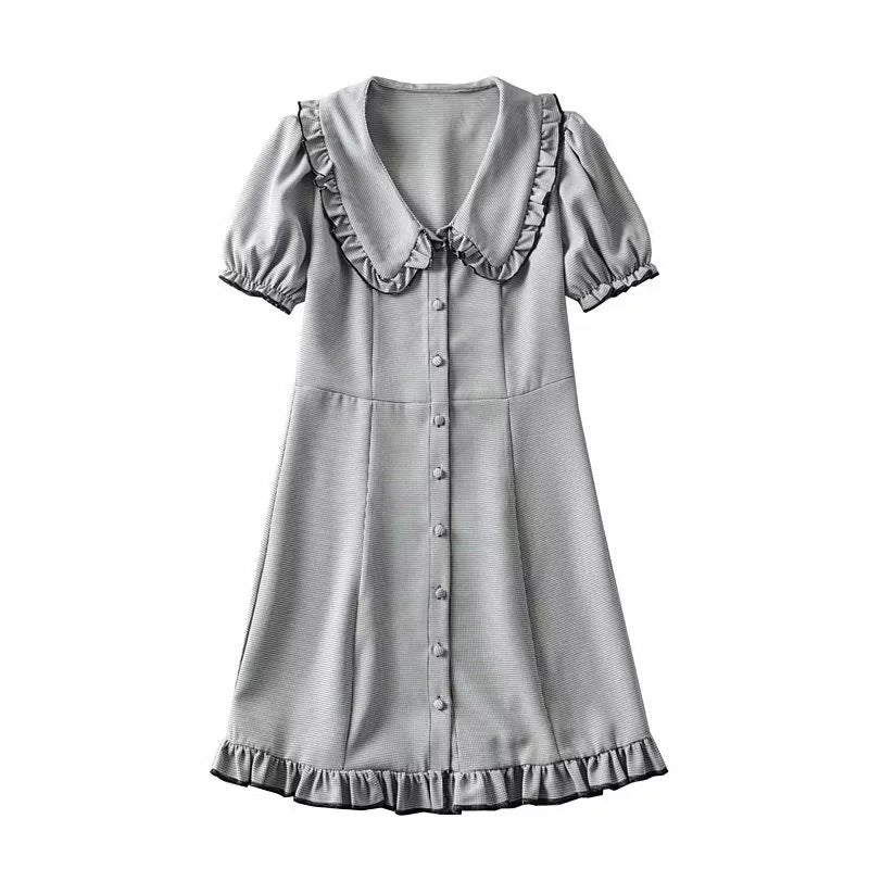 Kim jennie plaid dress women