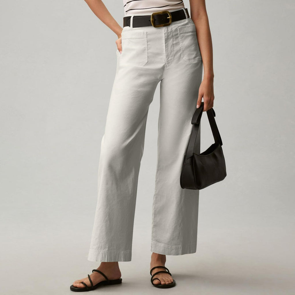 Große Größen High-Waist Schlankheits-Anzughose in Unifarben