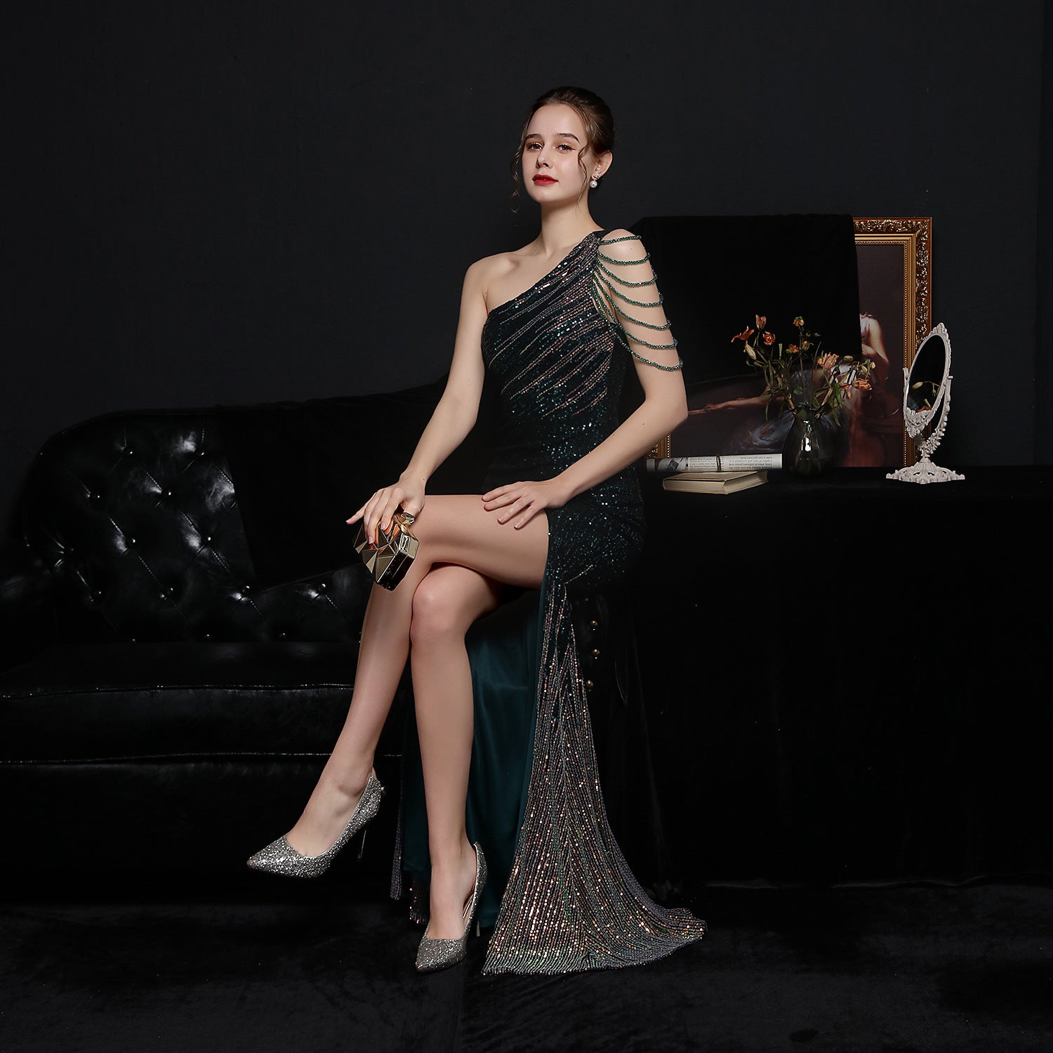 Partykleid Sexy Langer Schnitt Schlank Braut Toast