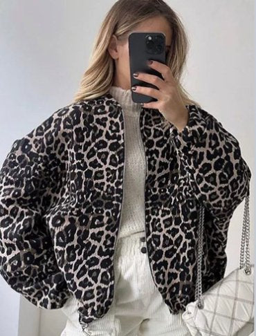 Lockere Mode Revers Jacke Reißverschluss Coole Langarm Reißverschluss Moto Biker Lederjacke Damenbekleidung