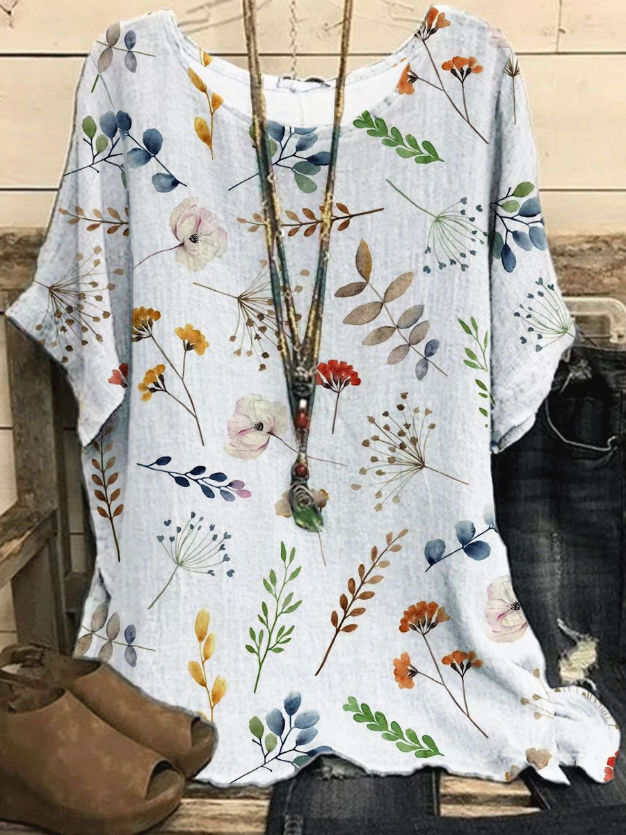 Rosy Day Rundhals-T-Shirt