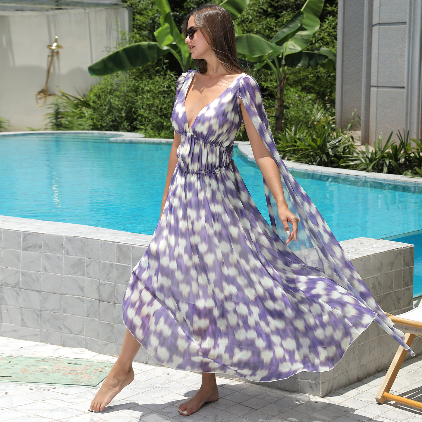 Stylish Women’s Summer Maxi Dress – Loose Fit Short Sleeve Design