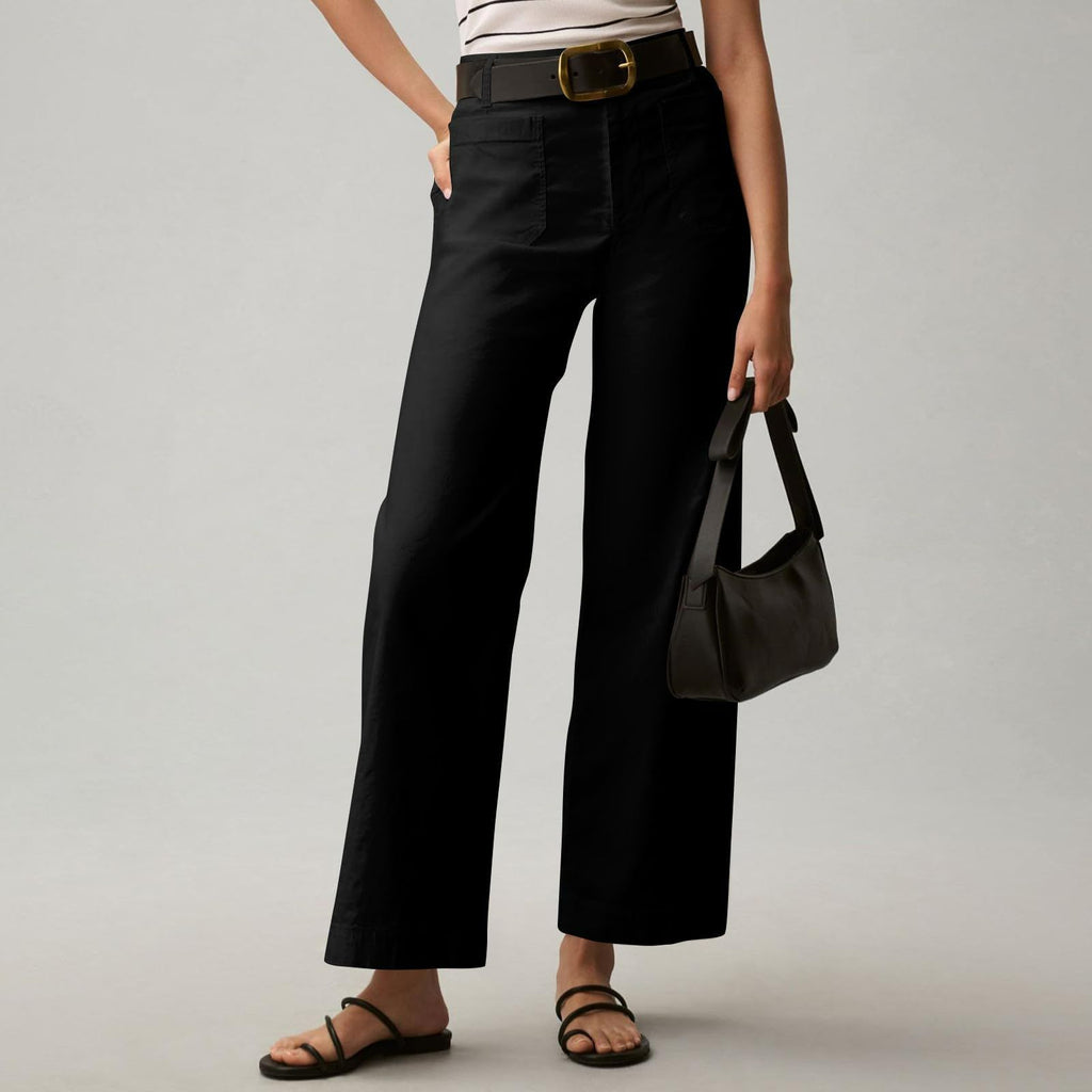 Große Größen High-Waist Schlankheits-Anzughose in Unifarben