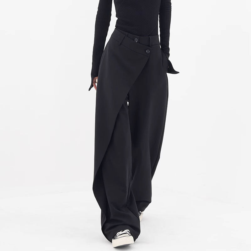 Unregelmäßige weite Hose Ins Fashion Locker geschnittene Damenhose