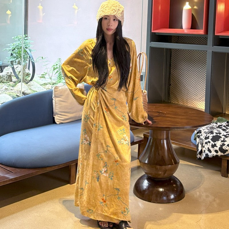 Women's Floral Maxi Dress, Relaxed-Fit A-Line