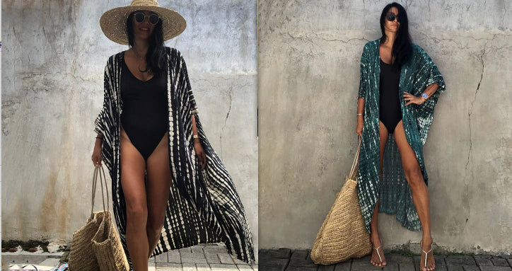 Casual Resort Wear – Women’s Polyester Sun Protection Beach Dress