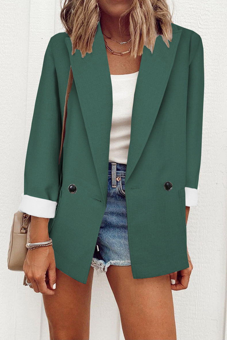 Stylish Office Blazer – Slim Fit Single-Breasted Long Sleeve Casual Jacket