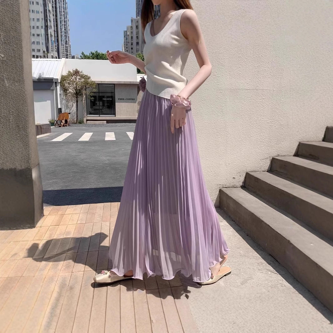 Rosé Flow High-Waist Rock