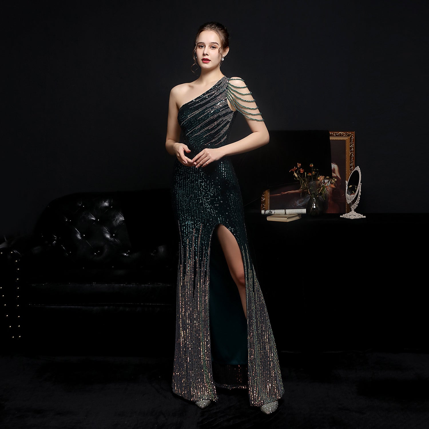 Partykleid Sexy Langer Schnitt Schlank Braut Toast