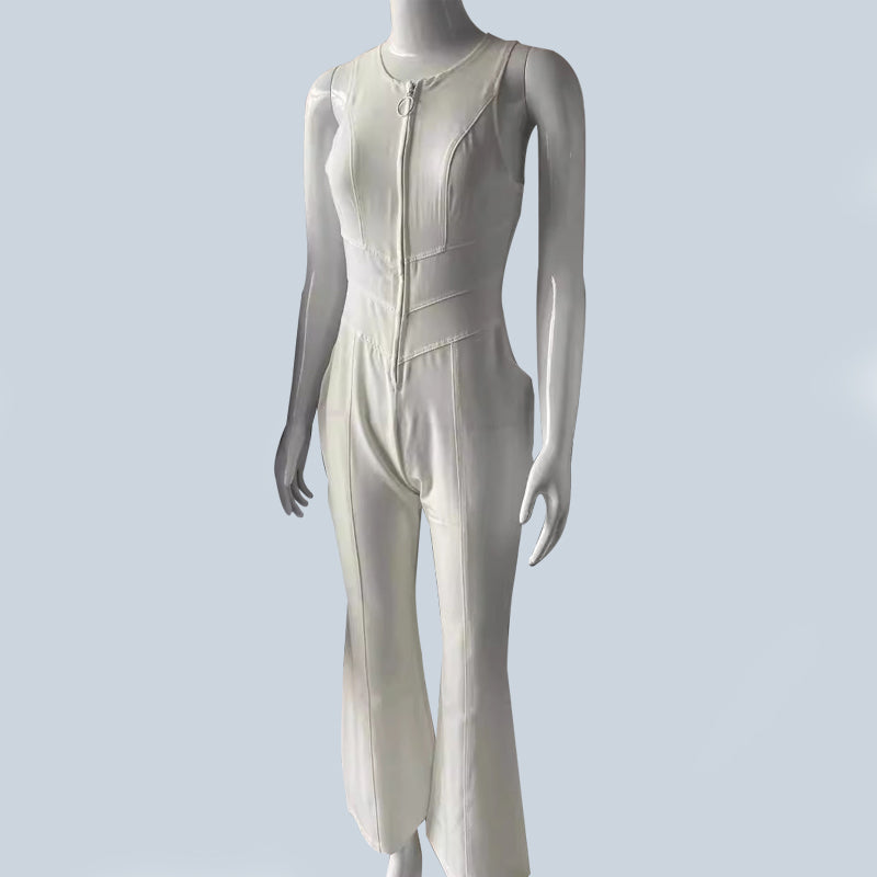 Women’s Summer Denim Jumpsuit – Slim Fit Halter Neck Heart-Shape Backless Style
