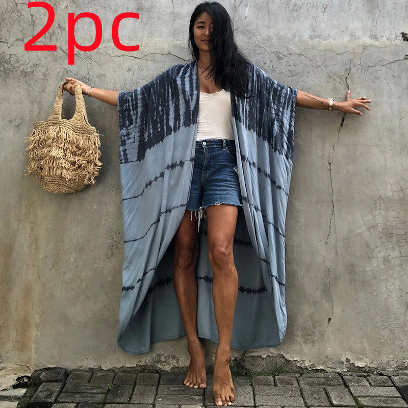 Casual Resort Wear – Women’s Polyester Sun Protection Beach Dress