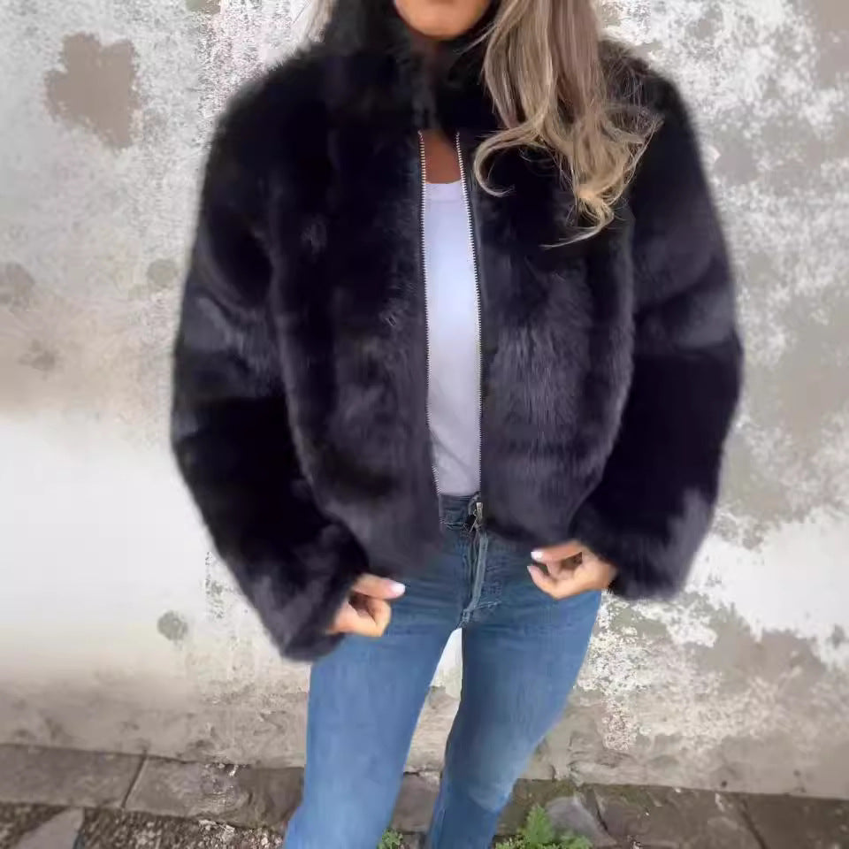 SnowCozy Stehkragenmantel