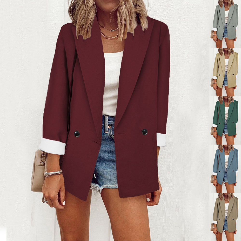 Stylish Office Blazer – Slim Fit Single-Breasted Long Sleeve Casual Jacket