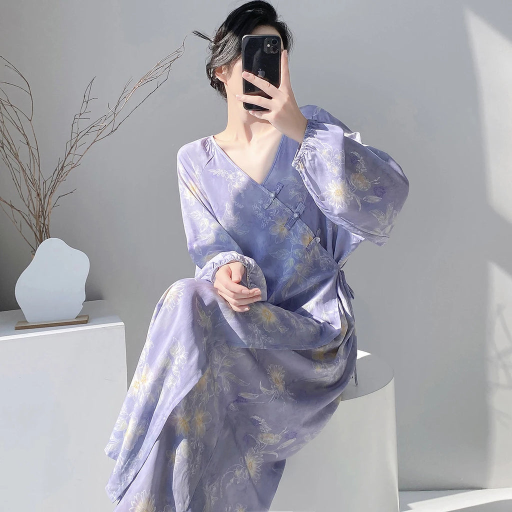 Women's Floral Maxi Dress, Relaxed-Fit A-Line