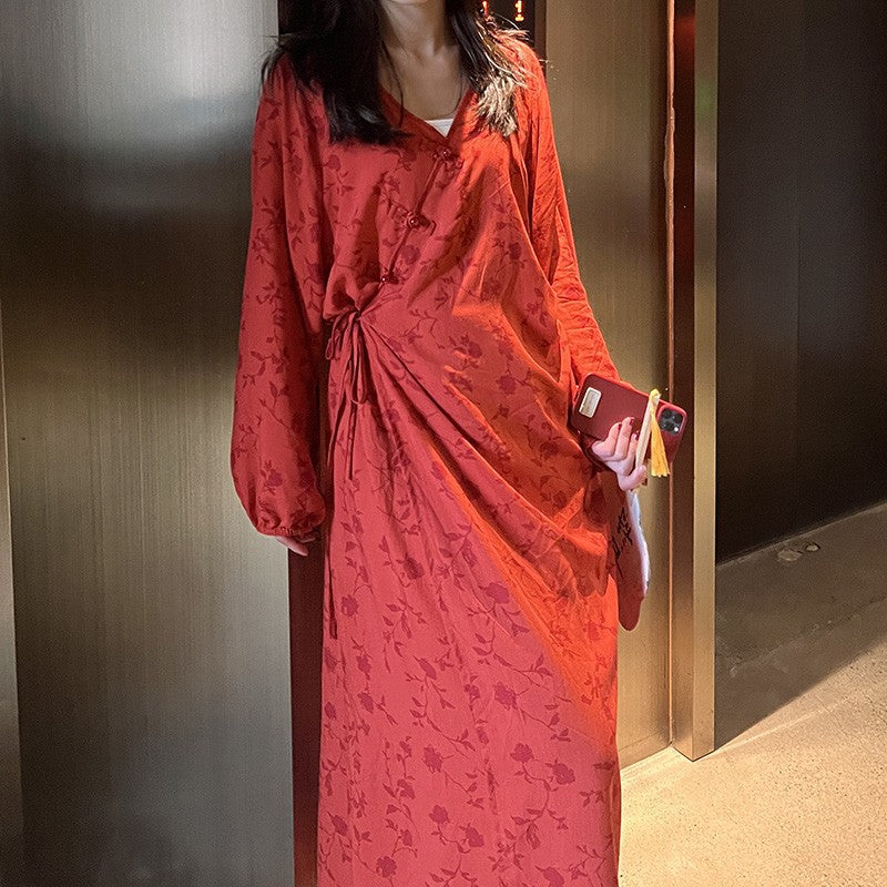 Women's Floral Maxi Dress, Relaxed-Fit A-Line