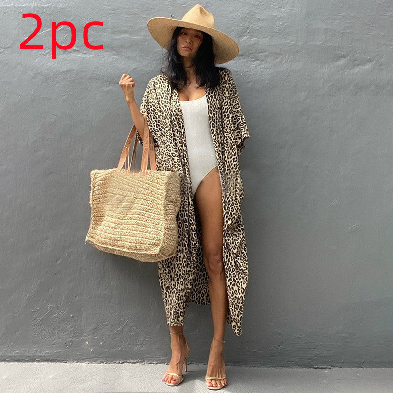 Casual Resort Wear – Women’s Polyester Sun Protection Beach Dress