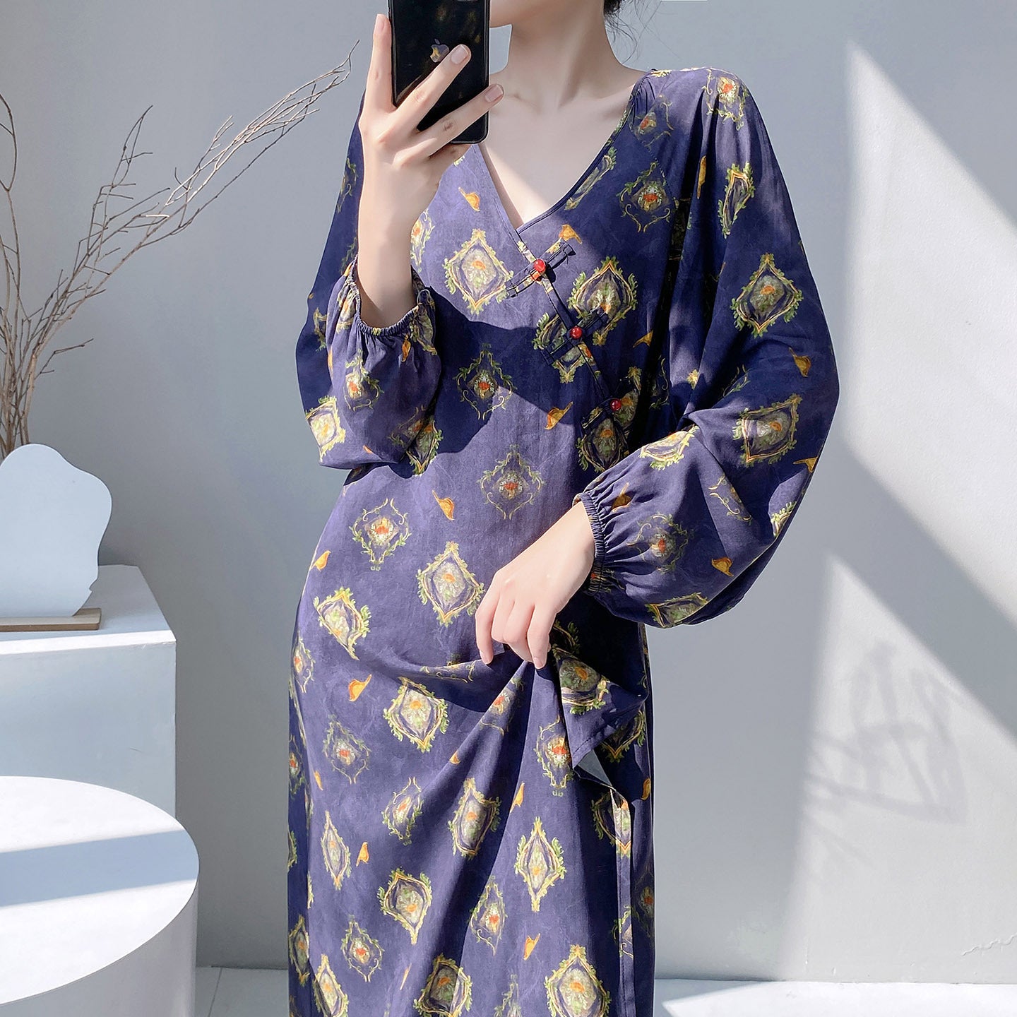 Women's Floral Maxi Dress, Relaxed-Fit A-Line