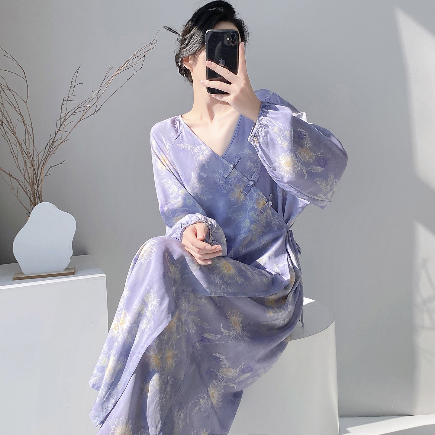 Women's Floral Maxi Dress, Relaxed-Fit A-Line