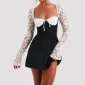Women’s Y2K Lace Dress – Sexy Corset Backless Lace-Up Short Party Outfit